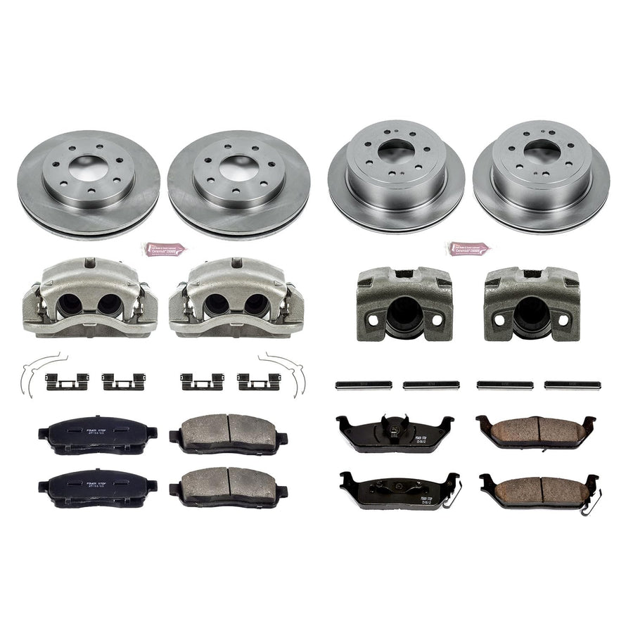 Power Stop KCOE4006 1-Click Autospecialty OE Replacement Brake Kit with Calipers For Ford F-150 2004 [Model Specific]