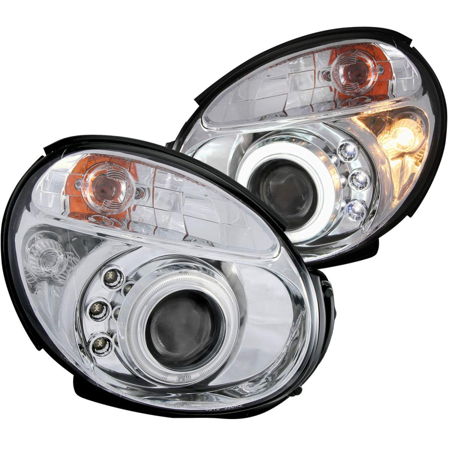 Chrome Halo Anzo USA Projector Headlight with Clear Lens for Subaru Impreza 121433