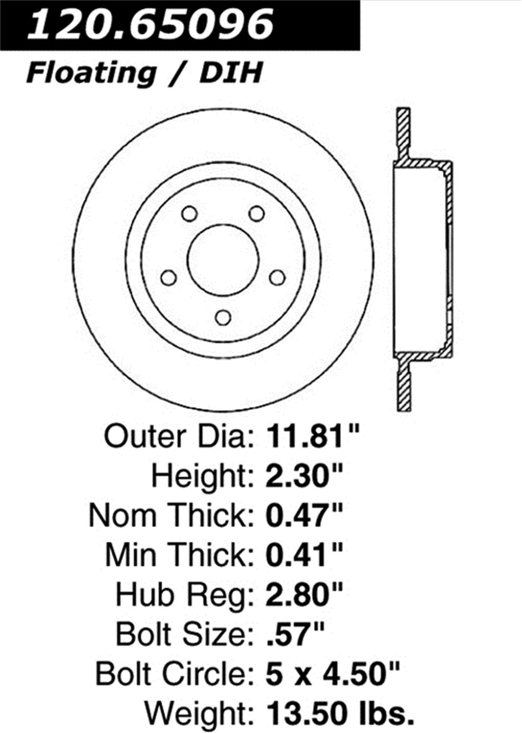 Sport Drilled/Slotted Brake Rotor StopTech 127.65096R (Rear Right), 1 Pack