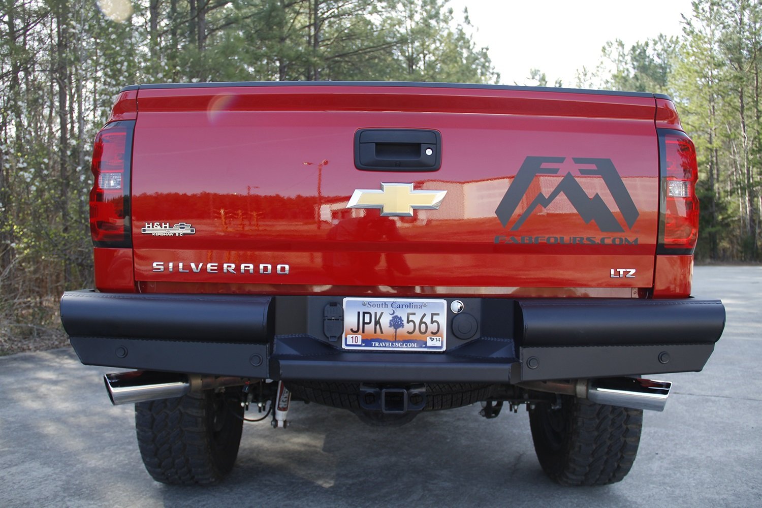 Fab Fours Elite Rear Bumper 2 Stage Black Powder Coated CS14-U3150-1