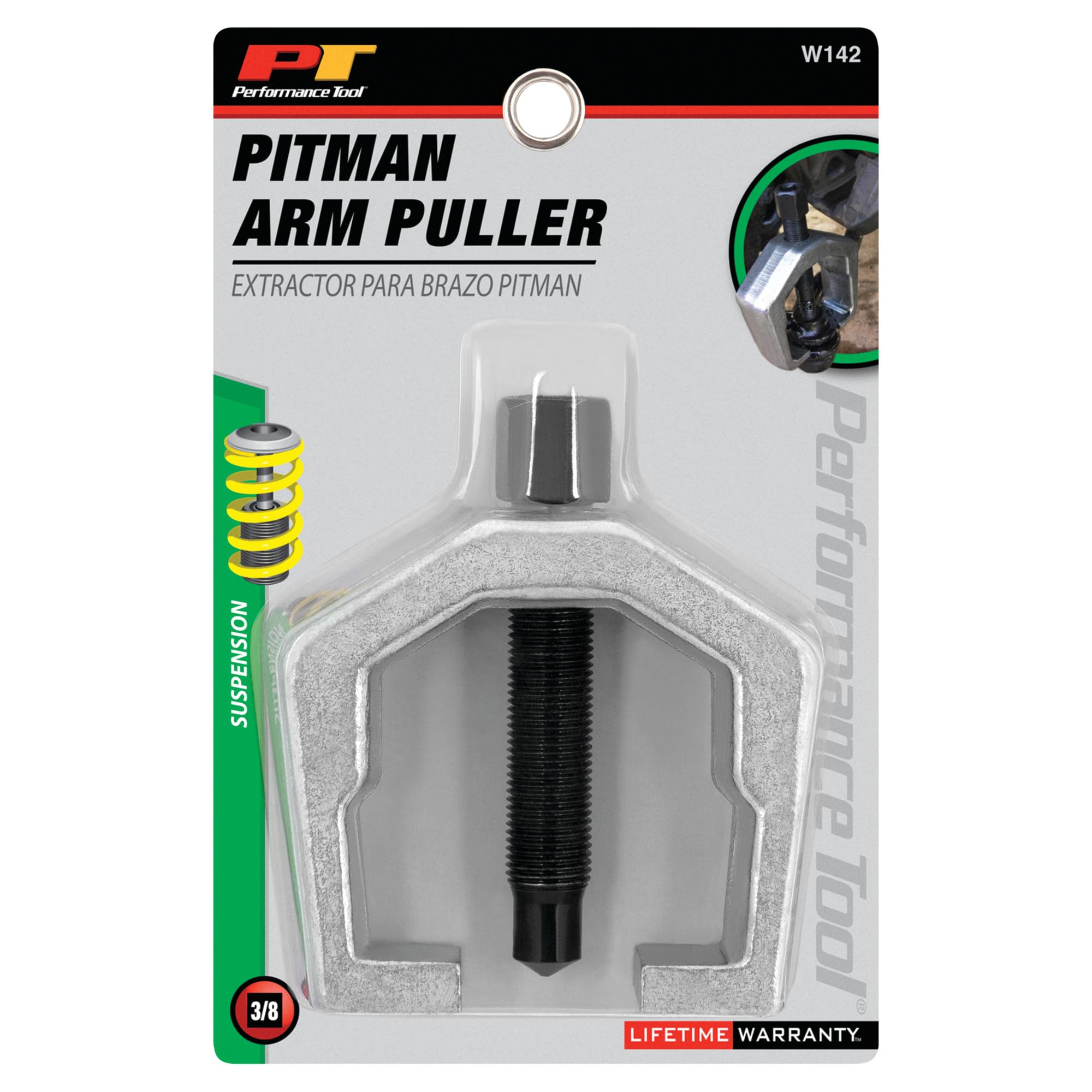 W142 Performance Tool 1-5/16-Inches (33mm) Pitman Arm Puller - Drop Forged Construction Designed to Remove Pitman Arms from Compact Cars