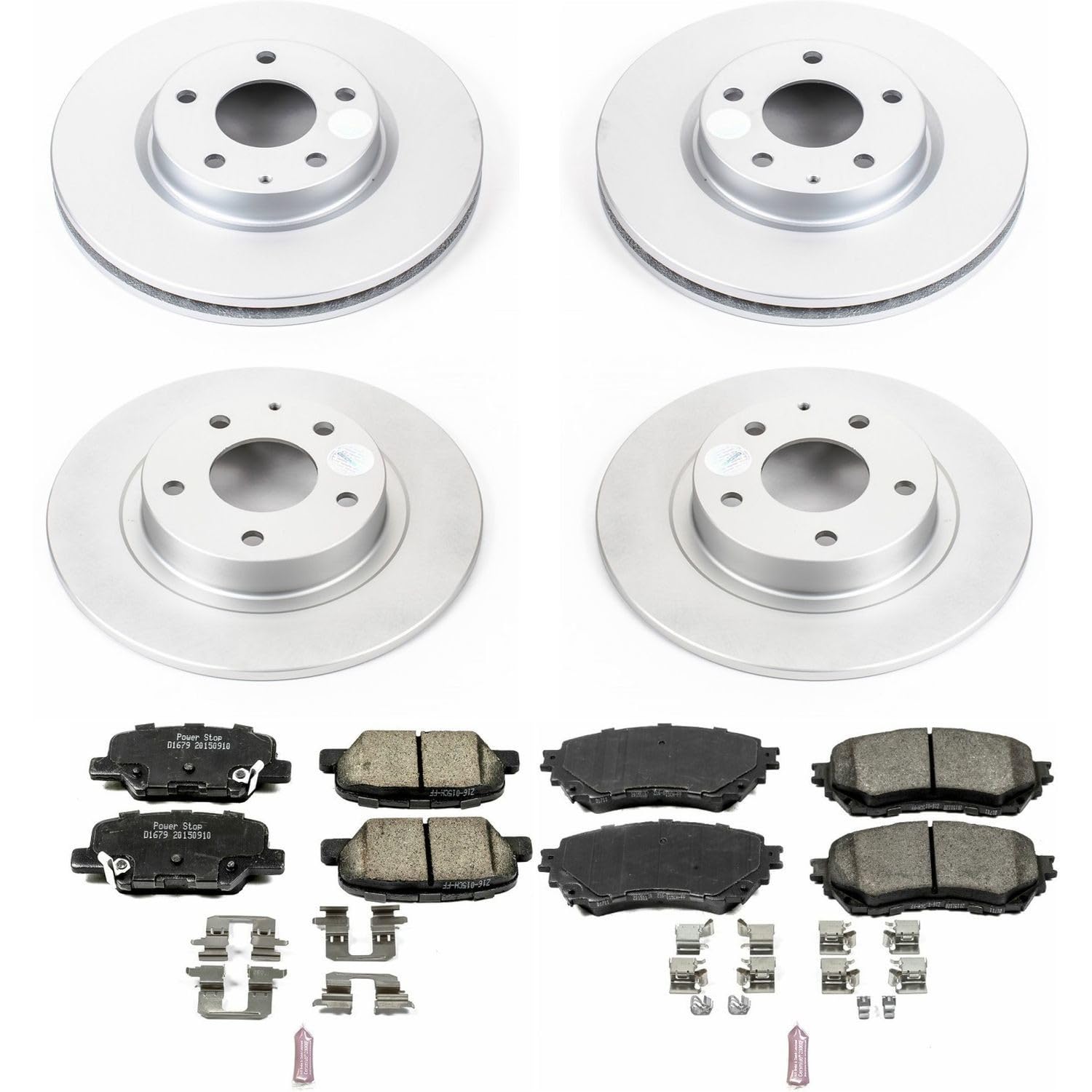 Power Stop Z17 Evolution Geomet Coated Brake Kit Front and Rear For Mazda 6 2014-2015 [Model Specific]
