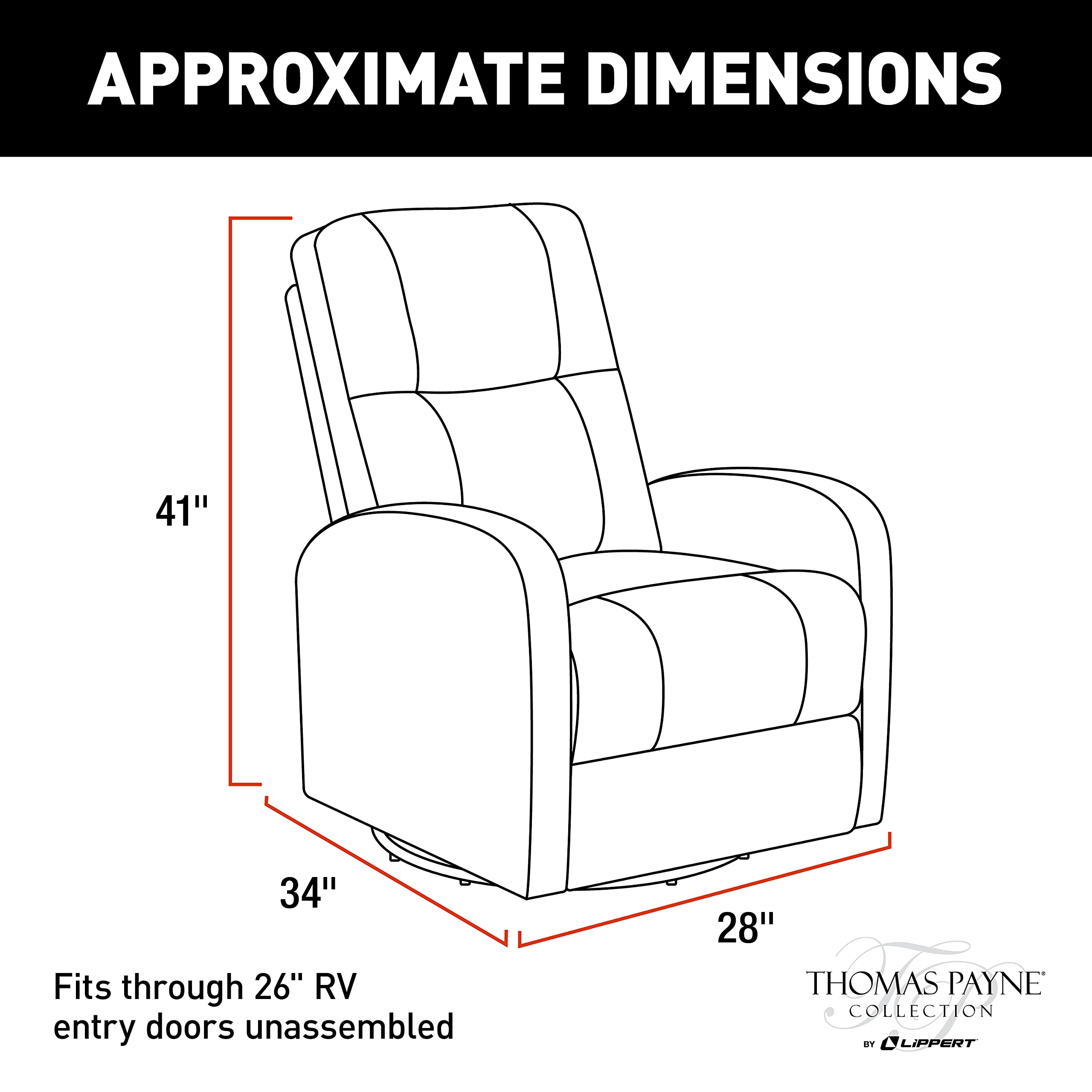 Thomas Payne Swivel Pushback Recliner - Norlina, Vinyl