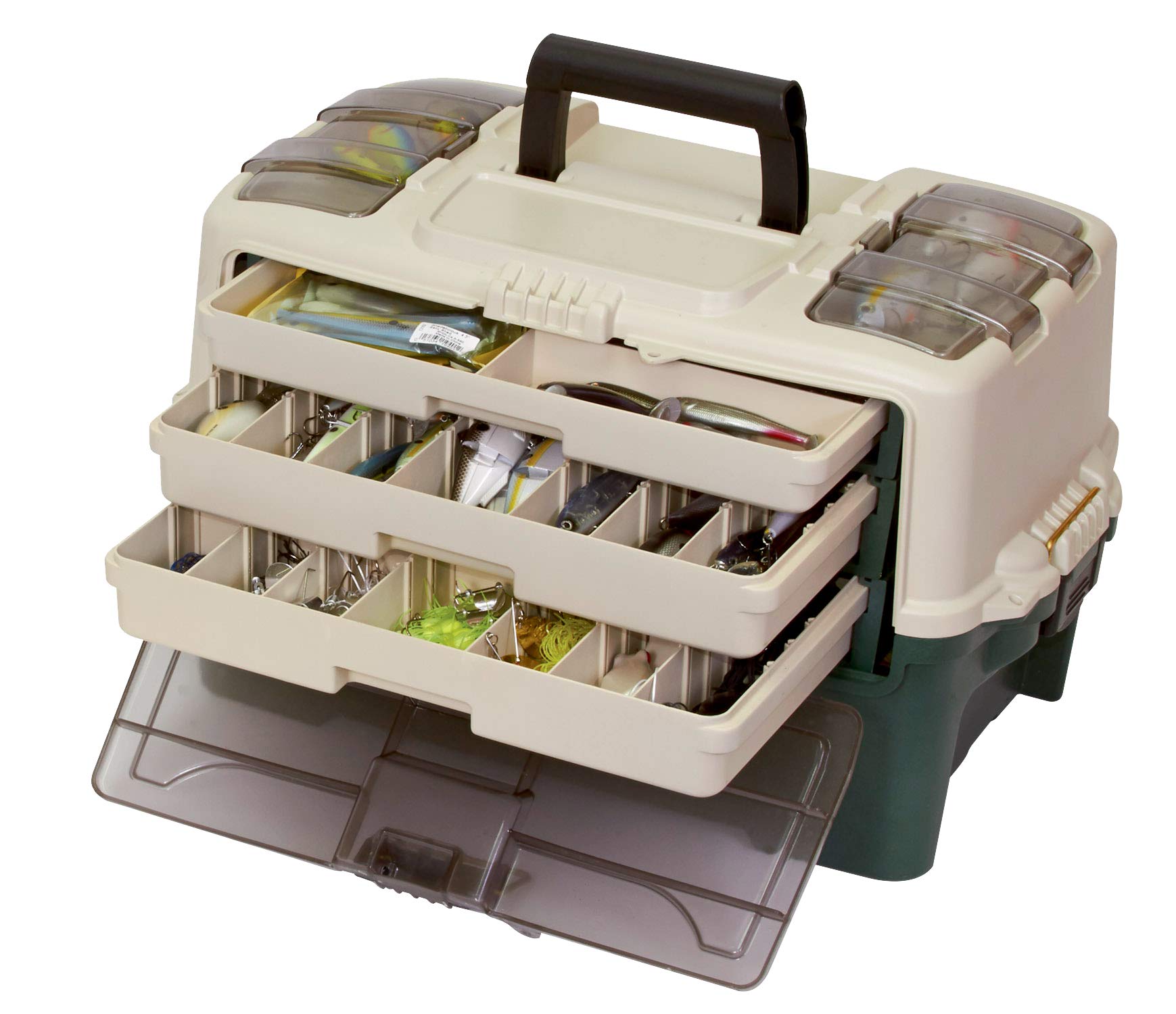 Hybrid Plano Tackle System, One Size, White and Green, Premium Tackle Storage with Removable Drawers, Fits StowAway Utility Boxes, Storage for Fishing