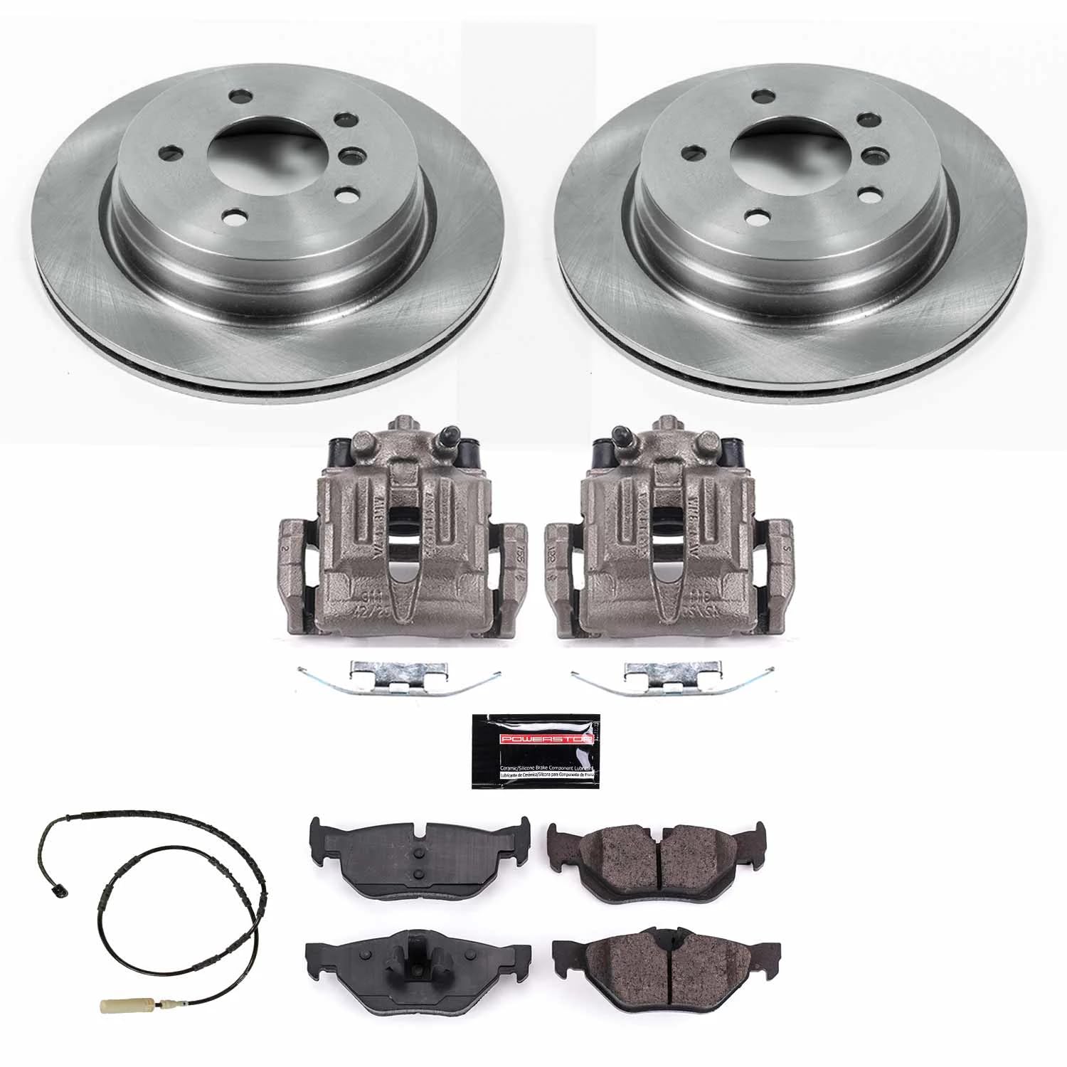 Power Stop KCOE5980 Replacement Autospeciality Rear Caliper Kit- OE Rotors, Ceramic Brake Pads, Calipers For BMW 328i 2011-2013, BMW 328i xDrive 2011-2013 [Model Specific]
