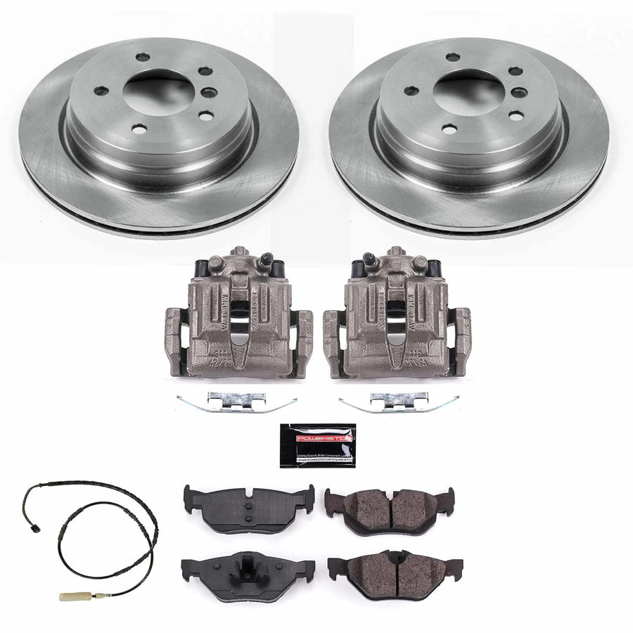 Power Stop KCOE5980 Replacement Autospeciality Rear Caliper Kit- OE Rotors, Ceramic Brake Pads, Calipers For BMW 328i 2011-2013, BMW 328i xDrive 2011-2013 [Model Specific]