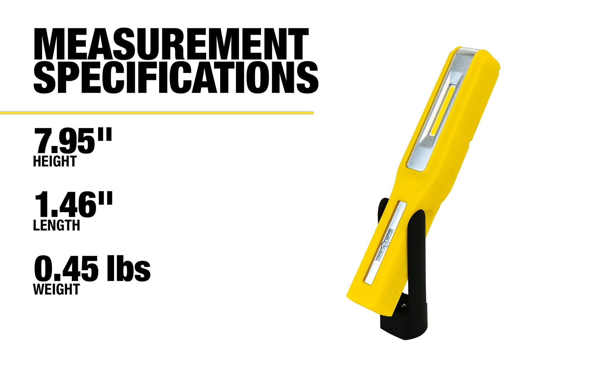 400 Lumen Yellow Jacket LED Rechargeable Handheld Task Light with Magnetic Base and Hang Hook, HHL1040R