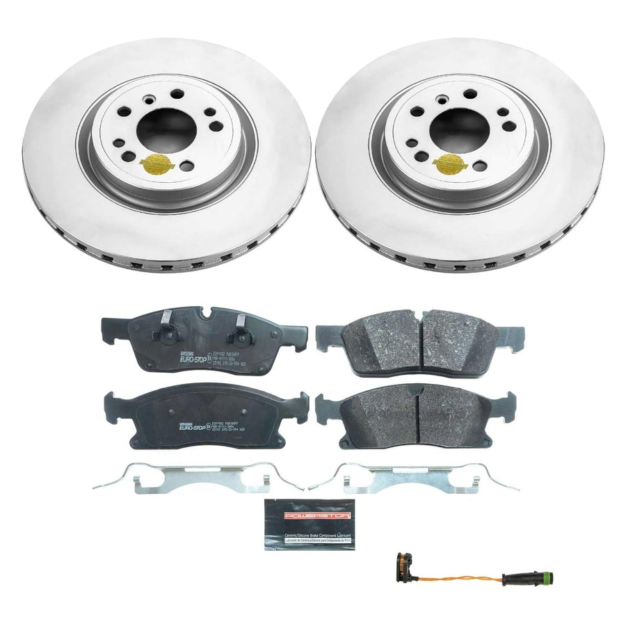 Euro-Stop Power Stop ESK6897 Front Brake Kit- Coated Brake Rotors & Ceramic Brake Pads For Mercedes-Benz GLE300d, Mercedes-Benz GLE350, Mercedes-Benz ML, Mercedes-Benz ML350 [Model Specific]