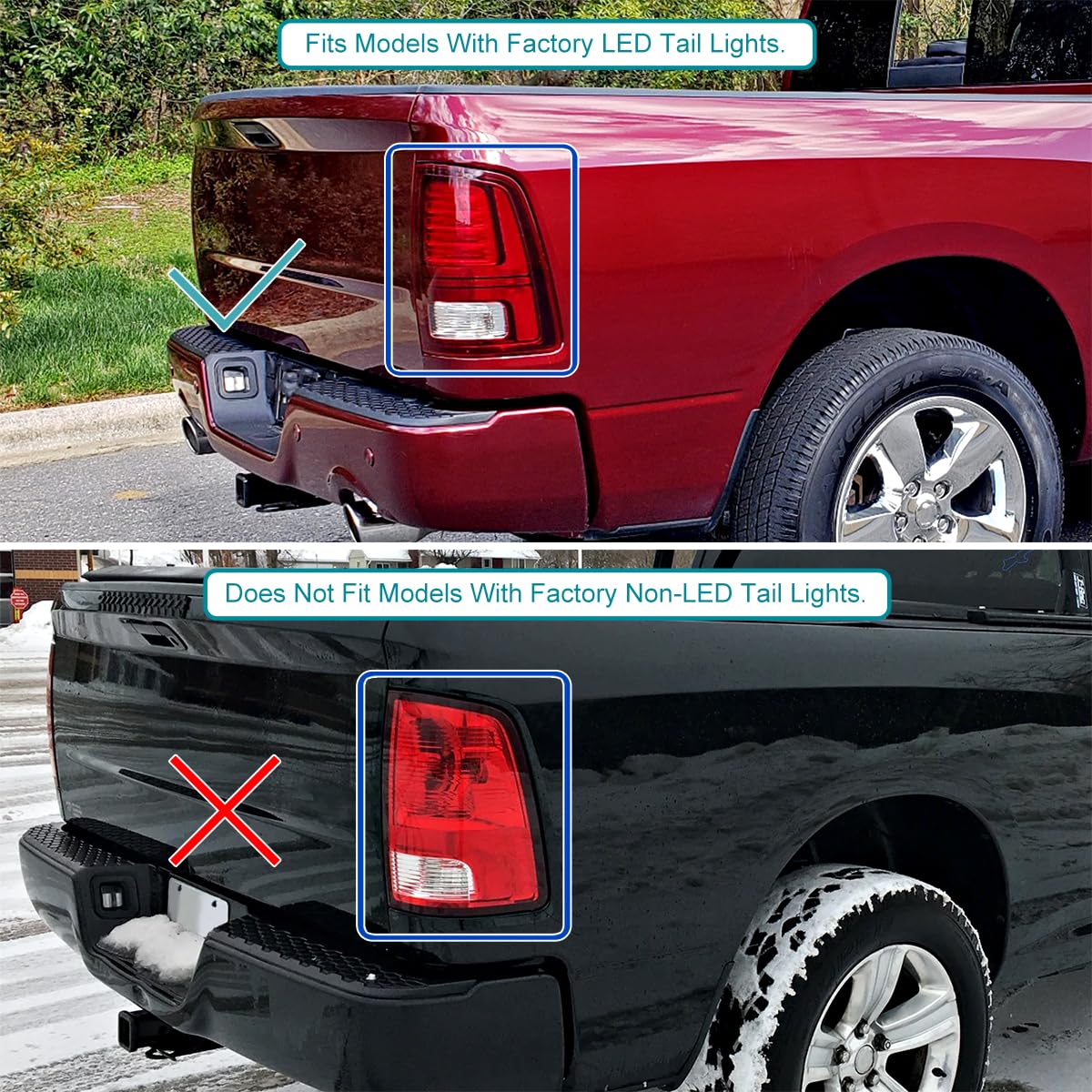Black Smoke SPEC-D TUNING Sequential Tail Lights w/White LED Strip and Startup Animation Compatible with 2013-2018 Ram 1500 2500 3500, Left + Right Pair Assembly