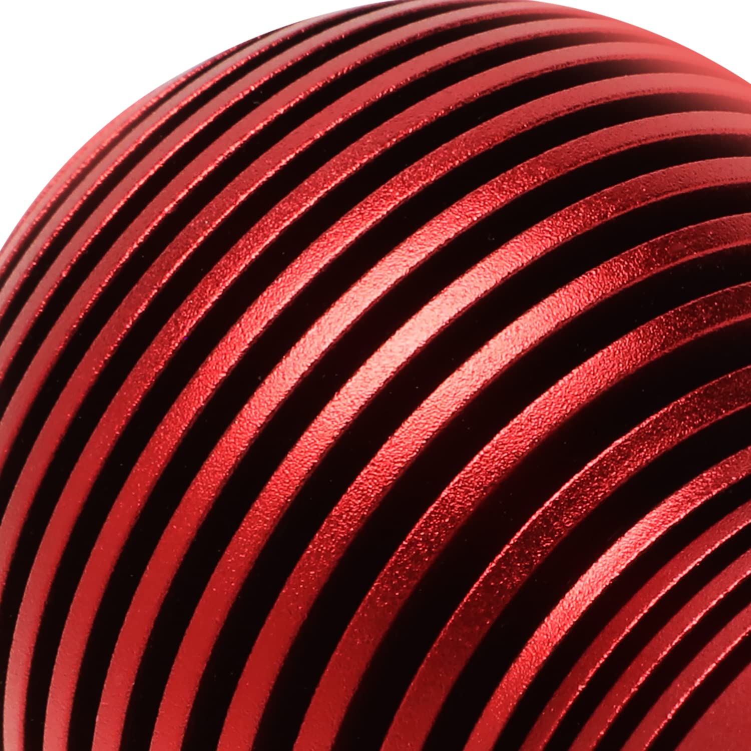 NRG Innovations Universal Aluminum SK-702RD Shift Knob with Thread Adapters, Heat Sink Spheric Style, 50mm OD x 65mm H, Red
