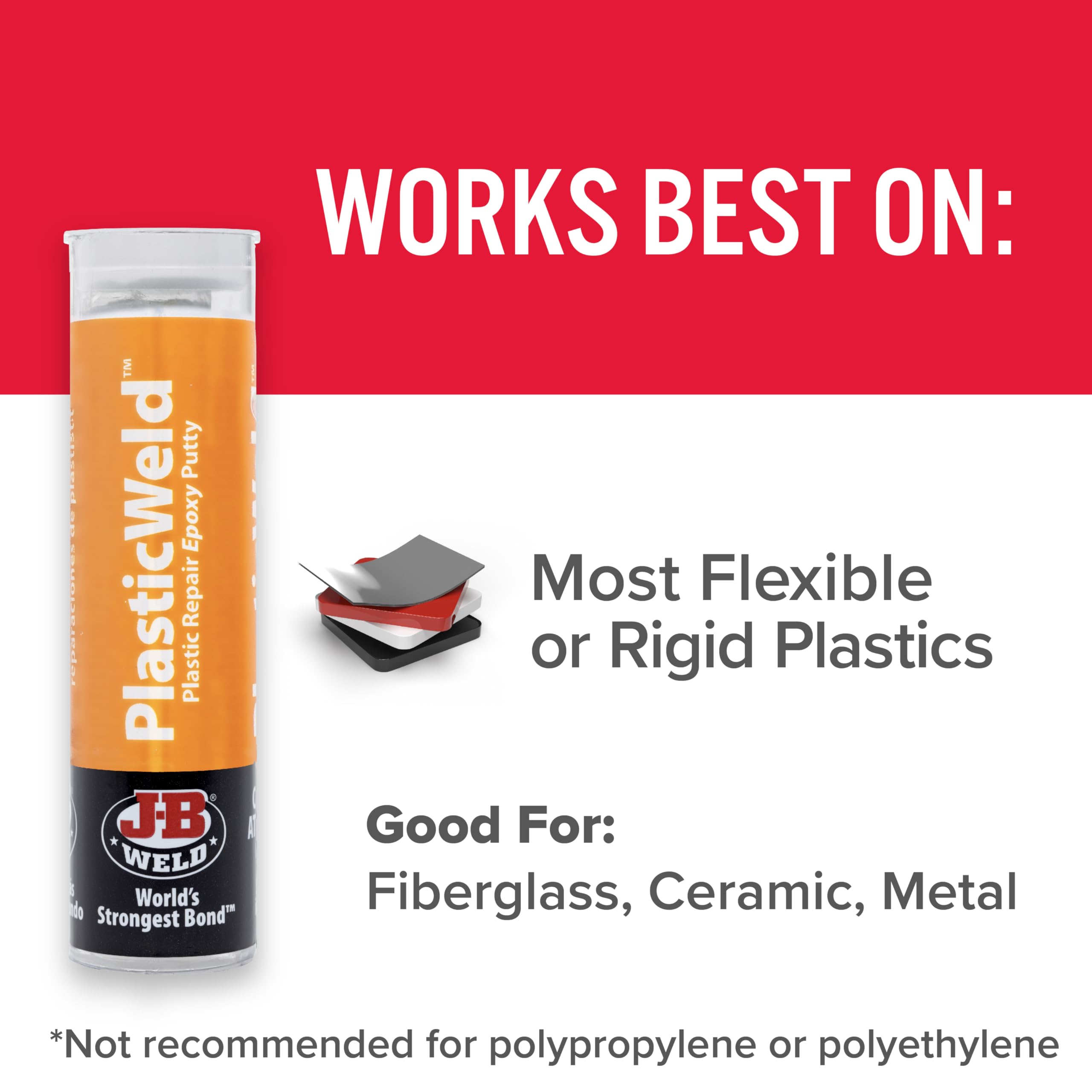 PlasticWeld J-B Weld 8237 Repair Epoxy Putty - 2 oz.