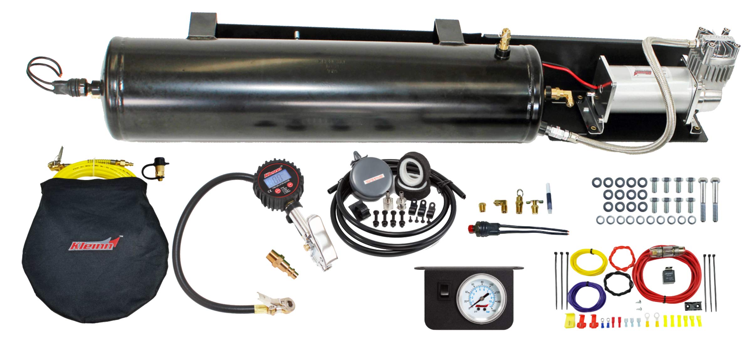 Kleinn VELO-OBA6450 Air Horns Bolt-On Ultimate Onboard Air System for Ford F-150/Ford Raptor Trucks