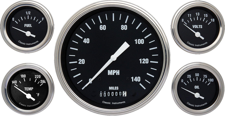 Hot Rod Series Classic Instruments HR54SLF 5 Gauge Package