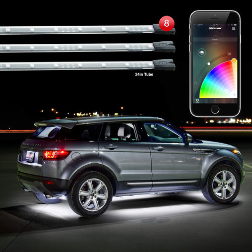 App Control XKGLOW Chrome Car Standard LED Accent Light Kit - Under Glow