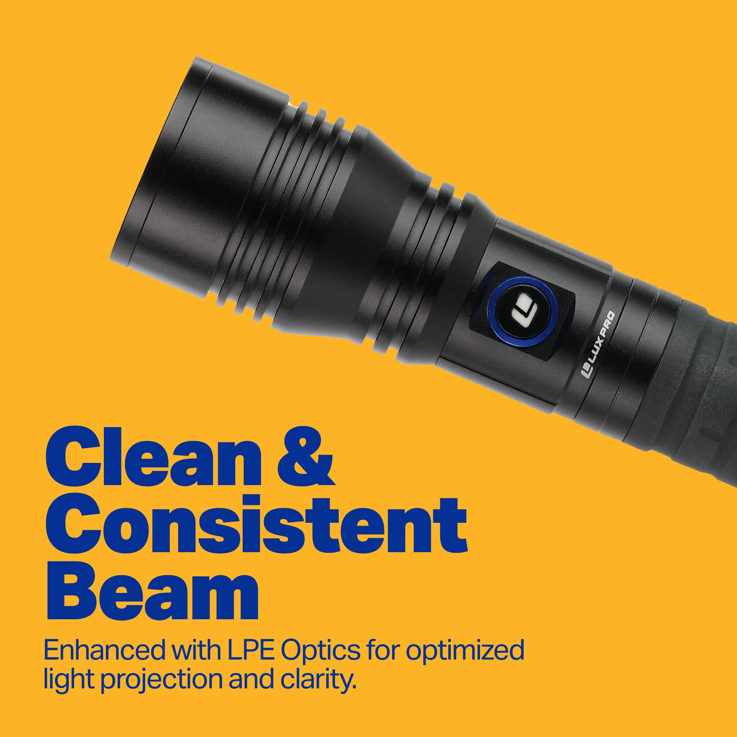 Rechargeable LUXPRO XP925 Focusing LED Flashlight - 2580 Lumens - Bright Flashlight with Power Bank - Features Ergonomic Handle & LPE Optics