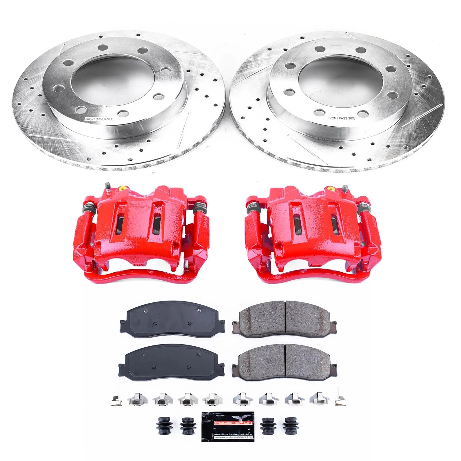 Z23 Evolution Sport Brake Kit Power Stop (KC5412) with Calipers, Front For Ford F-250 Super Duty 2009-2011, Ford F-350 Super Duty 2010-2011 [Model Specific]