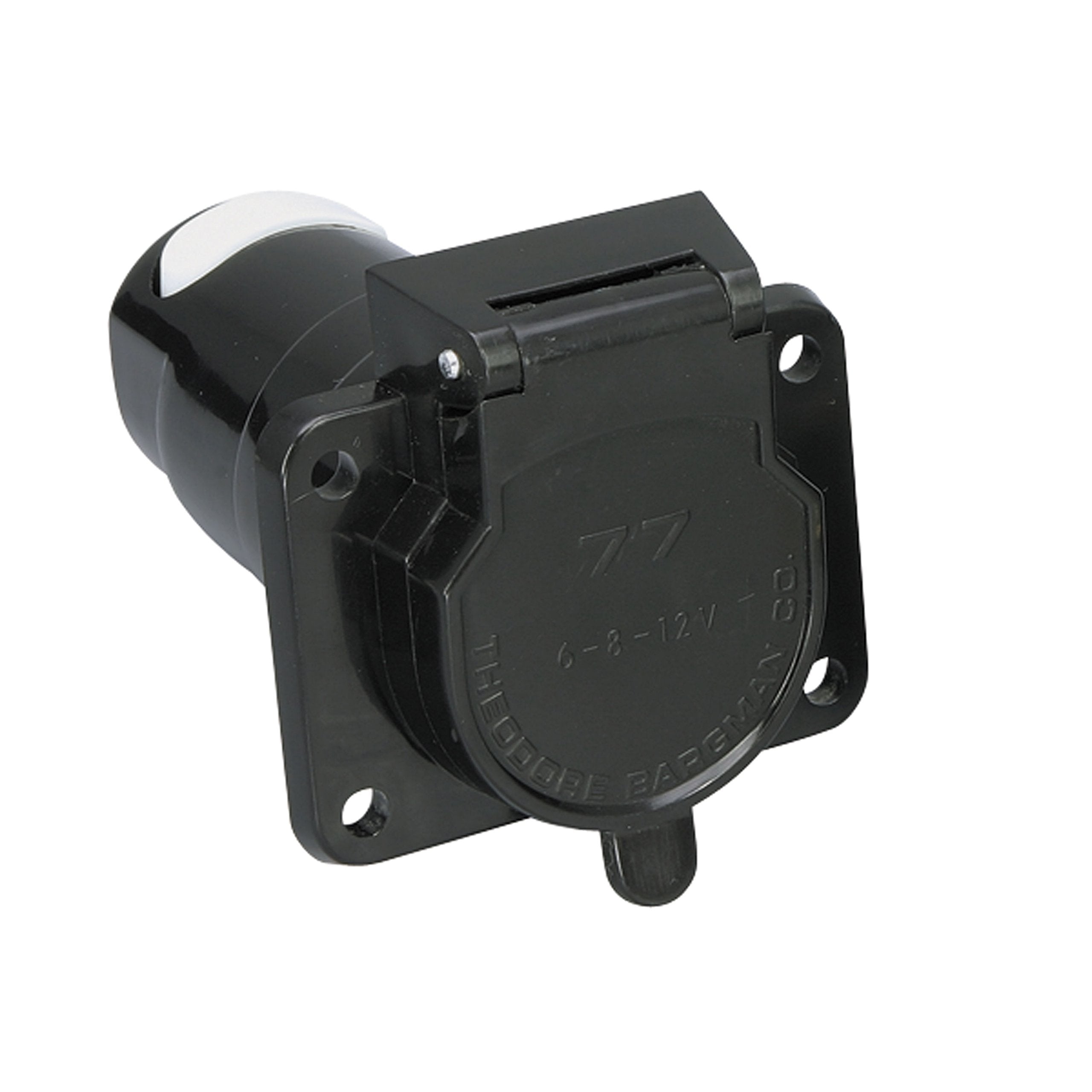 Bargman 7-Way Thermo-Plastic Connector - Car End, Black, Gold 50-77-001