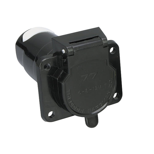 Bargman 7-Way Thermo-Plastic Connector - Car End, Black, Gold 50-77-001