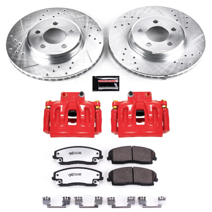 Power Stop Front KC1714A-26 Z26 Street Warrior Brake Kit Chrysler Dodge For Chrysler 300 2012-2021, Dodge Challenger 2012-2021, Dodge Charger 2012-2021 [Model Specific]