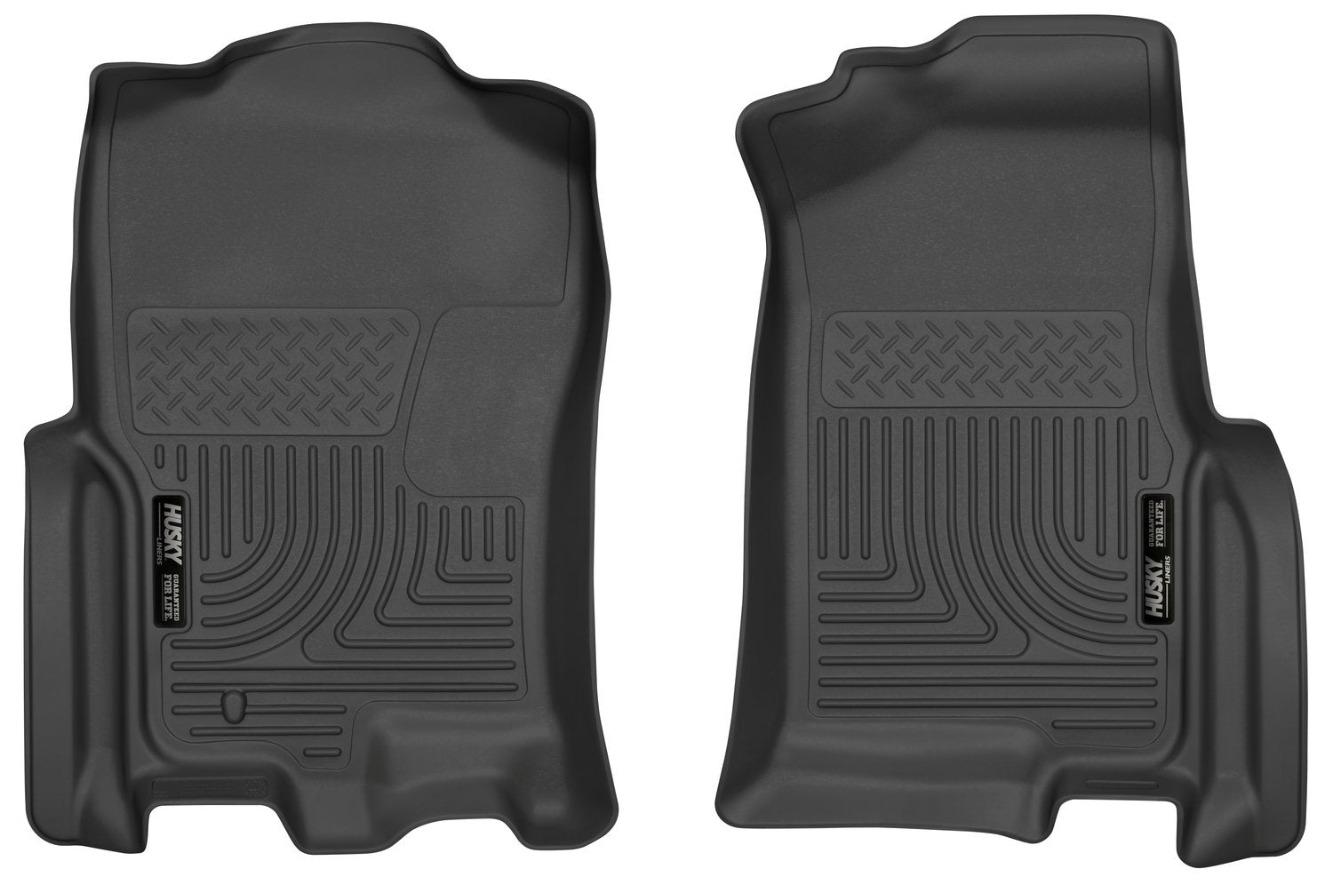 Husky Liners Floor Mats Weatherbeater | Fits 2007 - 2010 Ford Expedition & Lincoln Navigator | Front Row, 2-pc Black - 18391