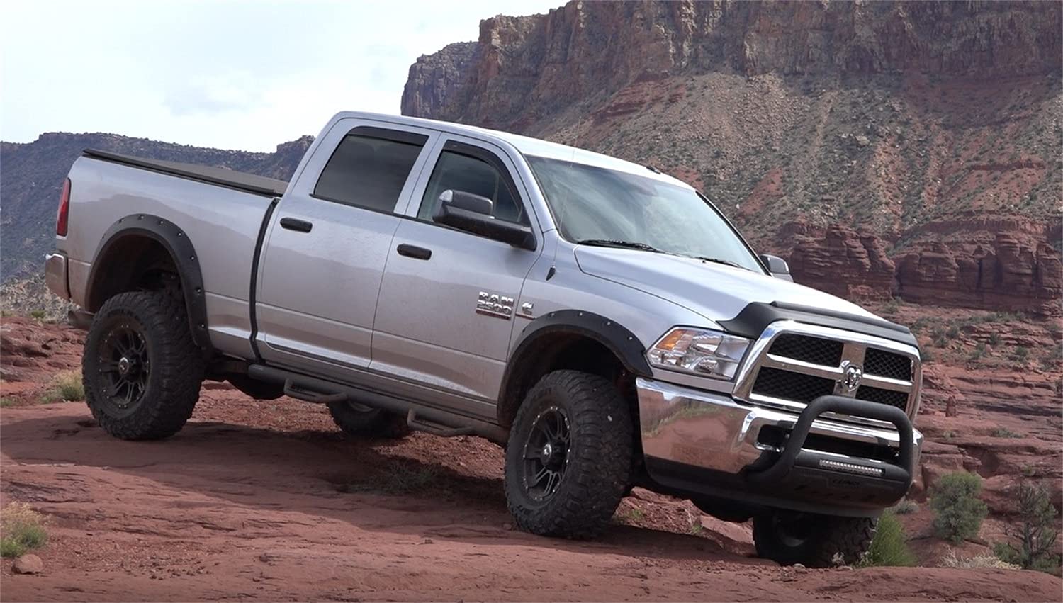Lund Black Bull Bar 47121204 with Integrated 20" LED Light Bar for 2009-2018 Dodge Ram 1500 (Excludes Rebel)