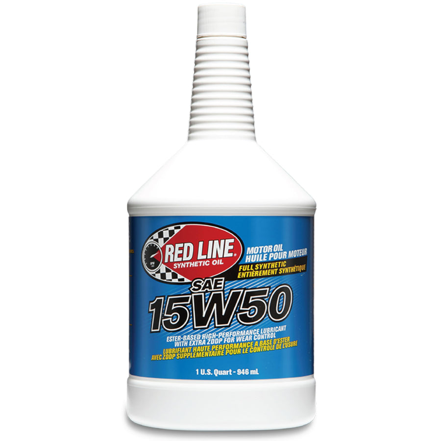 15W50 Red Line SAE Fully Synthetic Motor Oil - 1 Quart