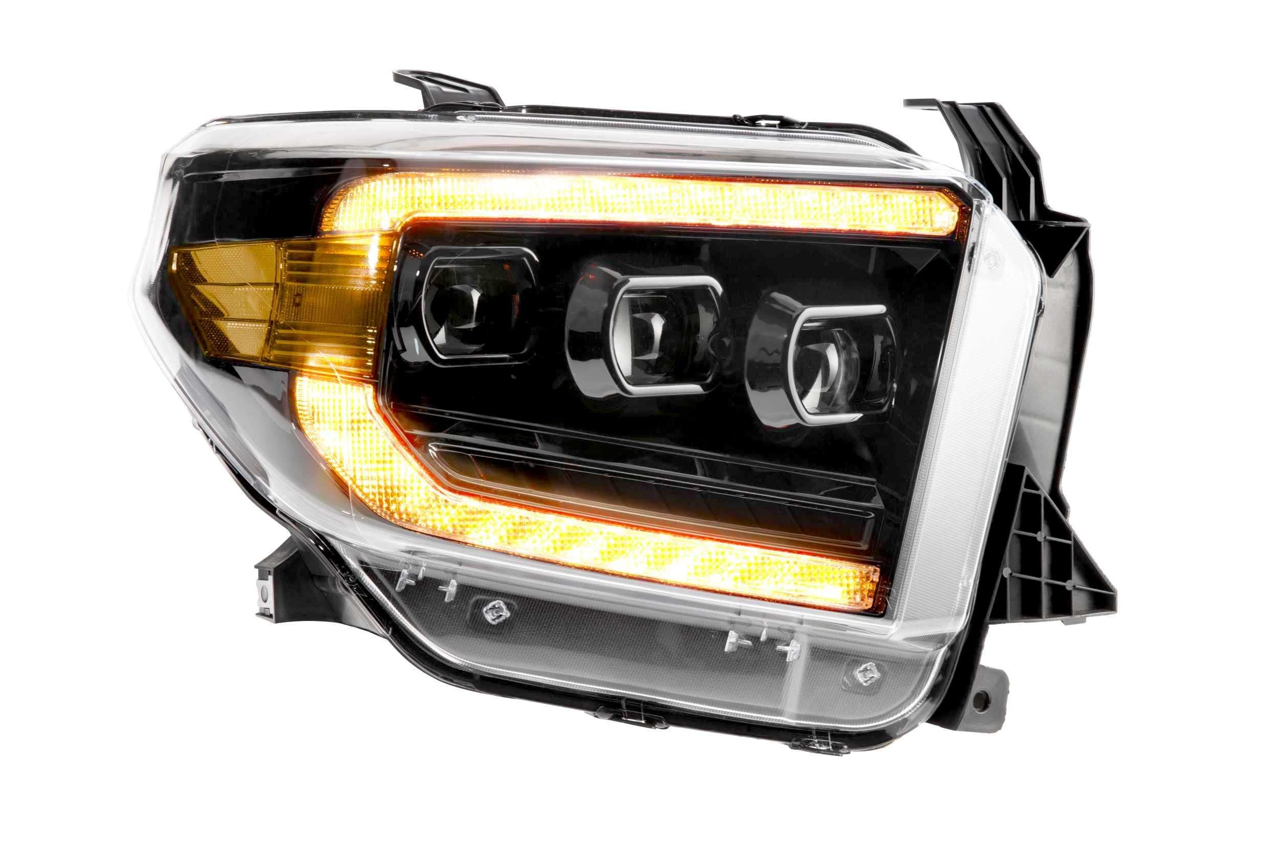 Toyota Tundra 14-21 Morimoto XB LED Headlights, Plug and Play Amber DRL Headlight Assemblies (LF532.2-A-ASM)