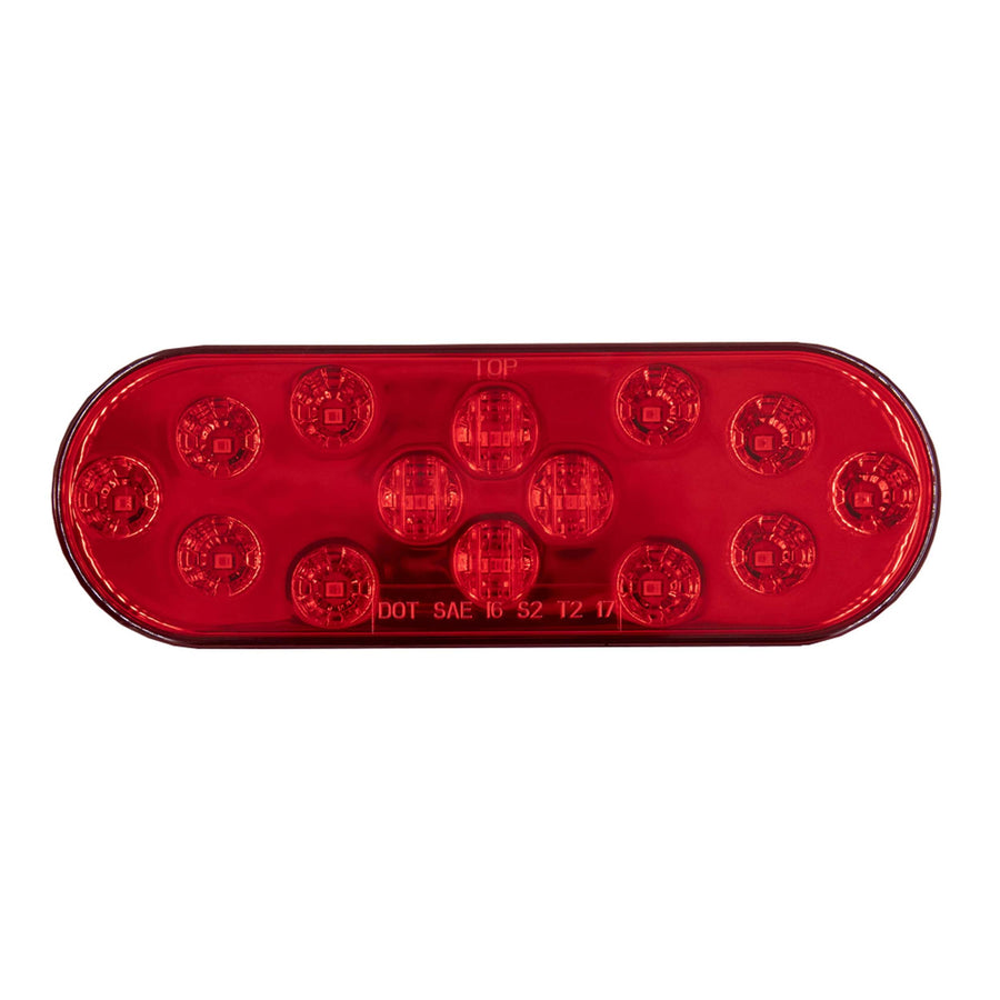 Heise Metra Trailer - 6 Inch Oval Trailer Led Light - Red, Oval Trailer LED Lights (HE-TR6005)