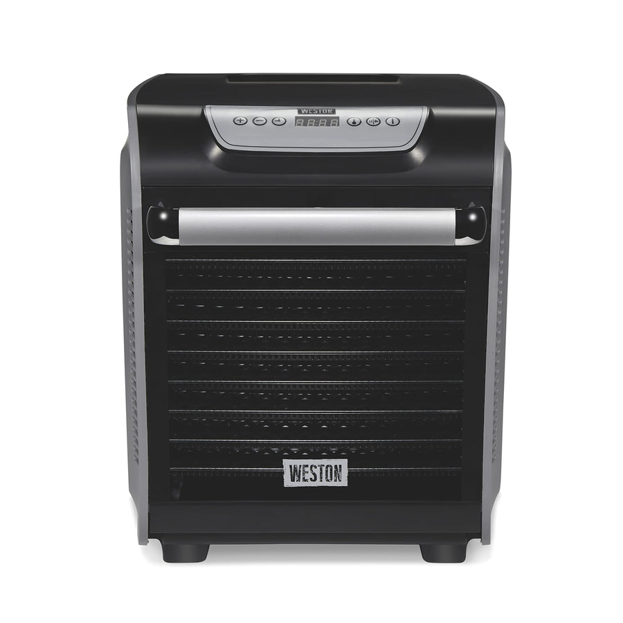 Weston Dehydrator Food Machine for Jerky, Fruit, Meat, Herbs, Vegetables, with Precision Digital Temperature Control (90-160F), 10 Stackable Trays (10.3 sq. ft.), White (75-1001-W)
