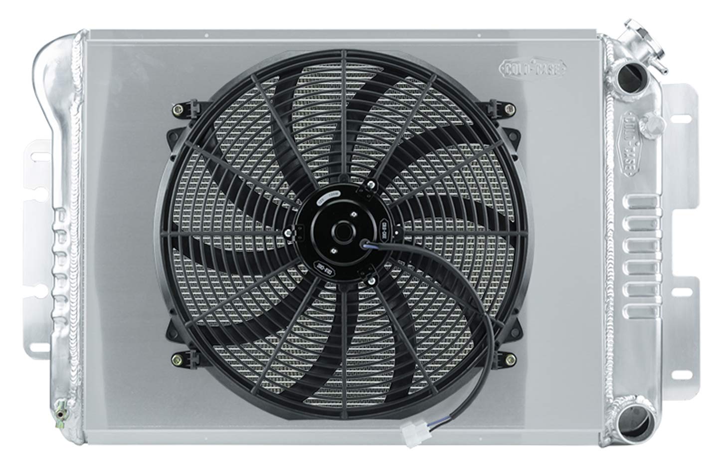 CASE COLD 67-69 Camaro/Firebird LS Swap Radiator and 16in Fan, 36 Inch, Aluminum, 12V, 2500RPM, 35dB, Fits GM LS-Series - F-Body 1967-69