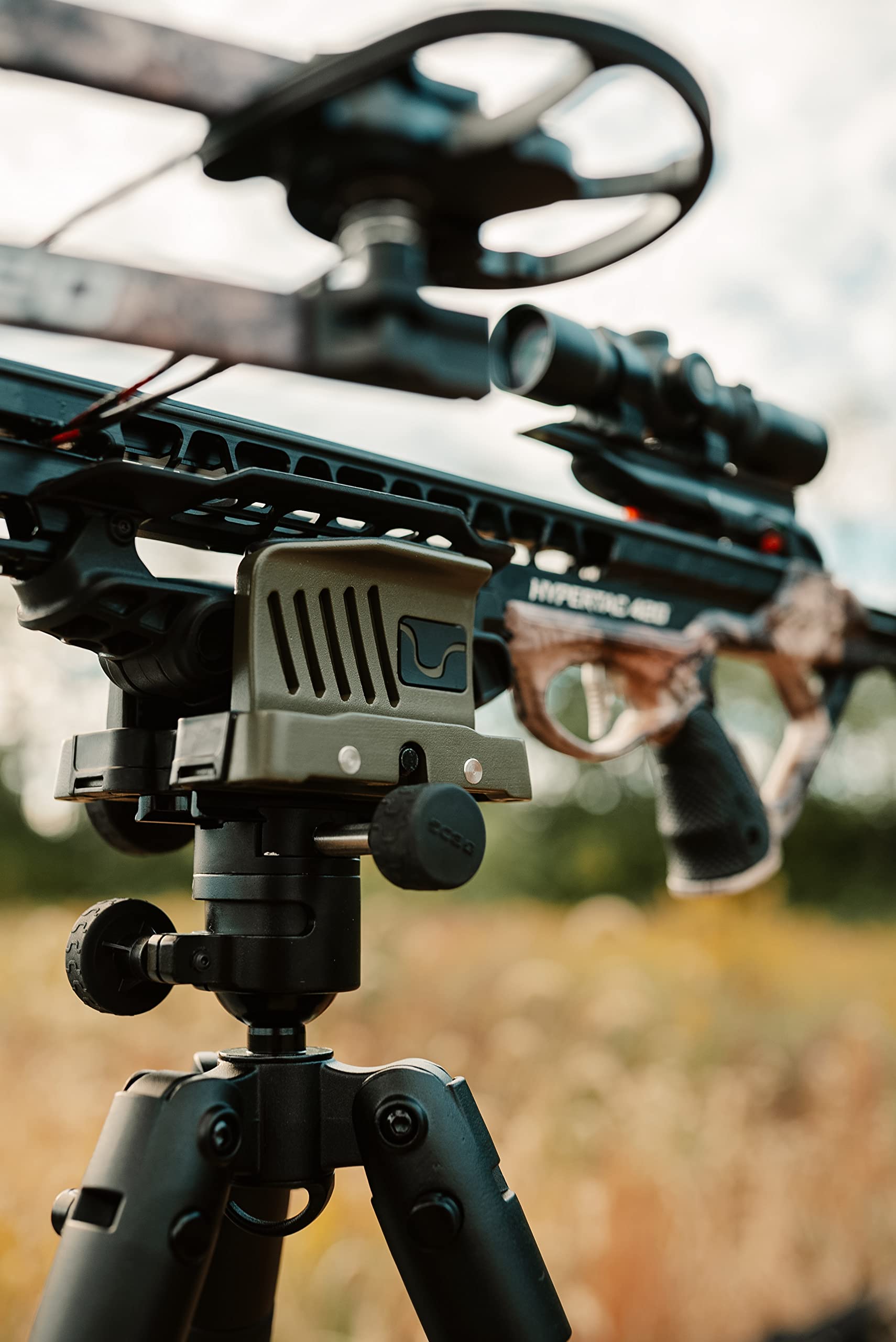DeathGrip BOG Infinite Aluminum Tripod with Heavy Duty Construction, 360 Degree Ball Head, Quick-Release Arca-Swiss Mount System, and Optics Plate for Hunting, Shooting, Glassing, and Outdoors