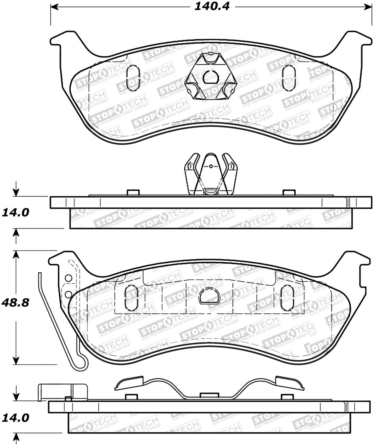 Street Select StopTech Brake Pads 305.09640