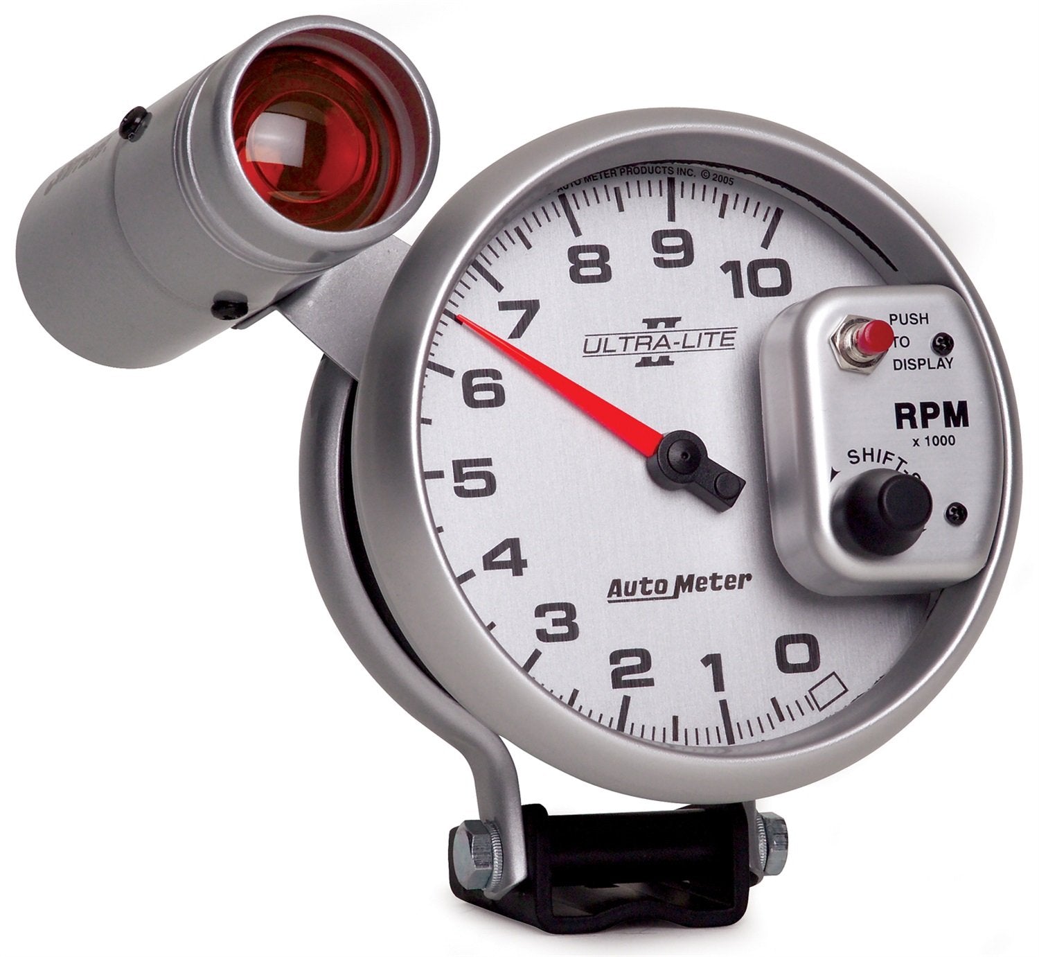 Auto Meter 4999 5" Ultra-Lite II 10000 RPM Pedestal Mount Shift-Lite Tachometer