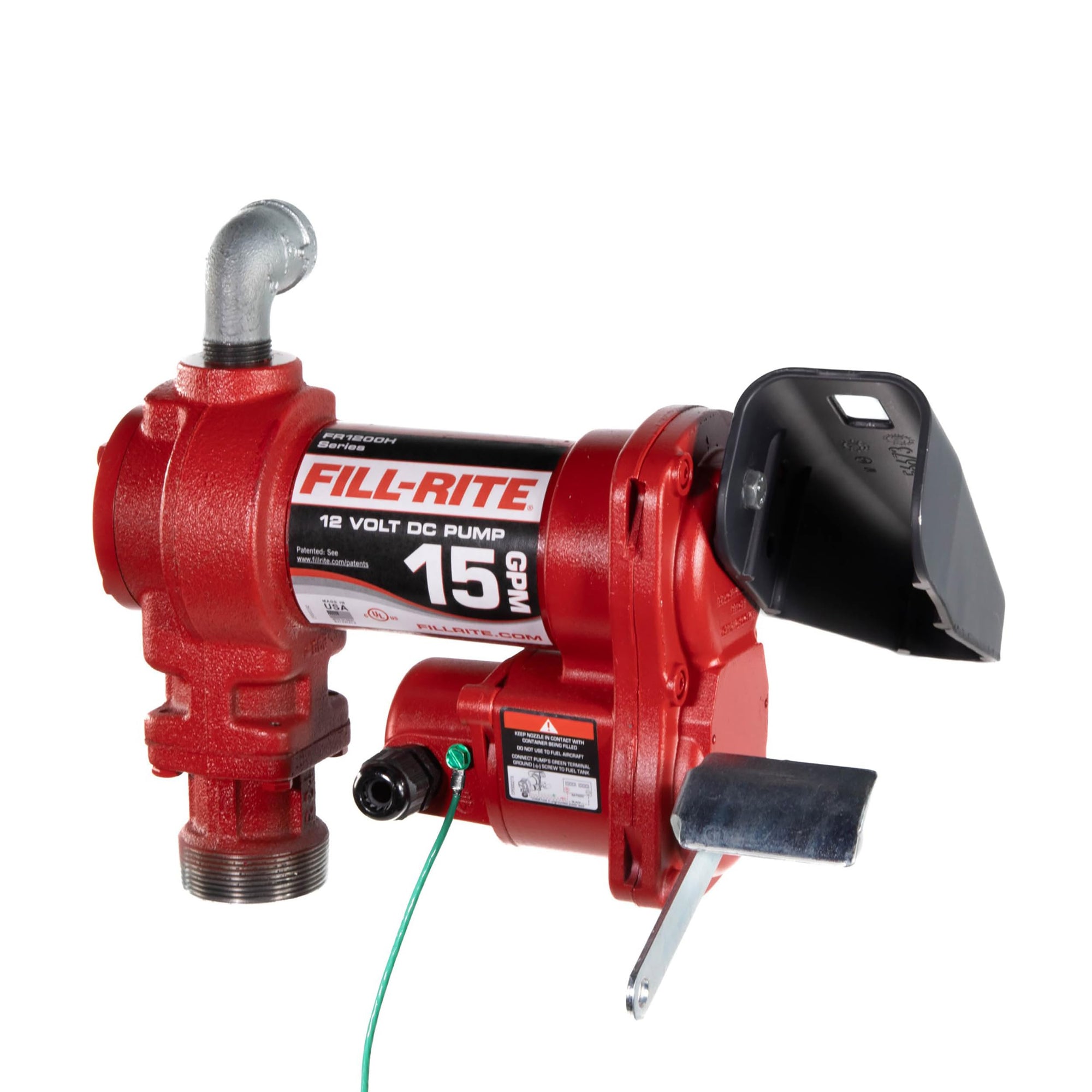 Fill-Rite 12 V FR1204H 15 GPM Fuel Transfer Pump (Pump Only Model) | Gasoline, Diesel, Kerosene, Ethanol Blends, Methanol Blends, & Biodiesel