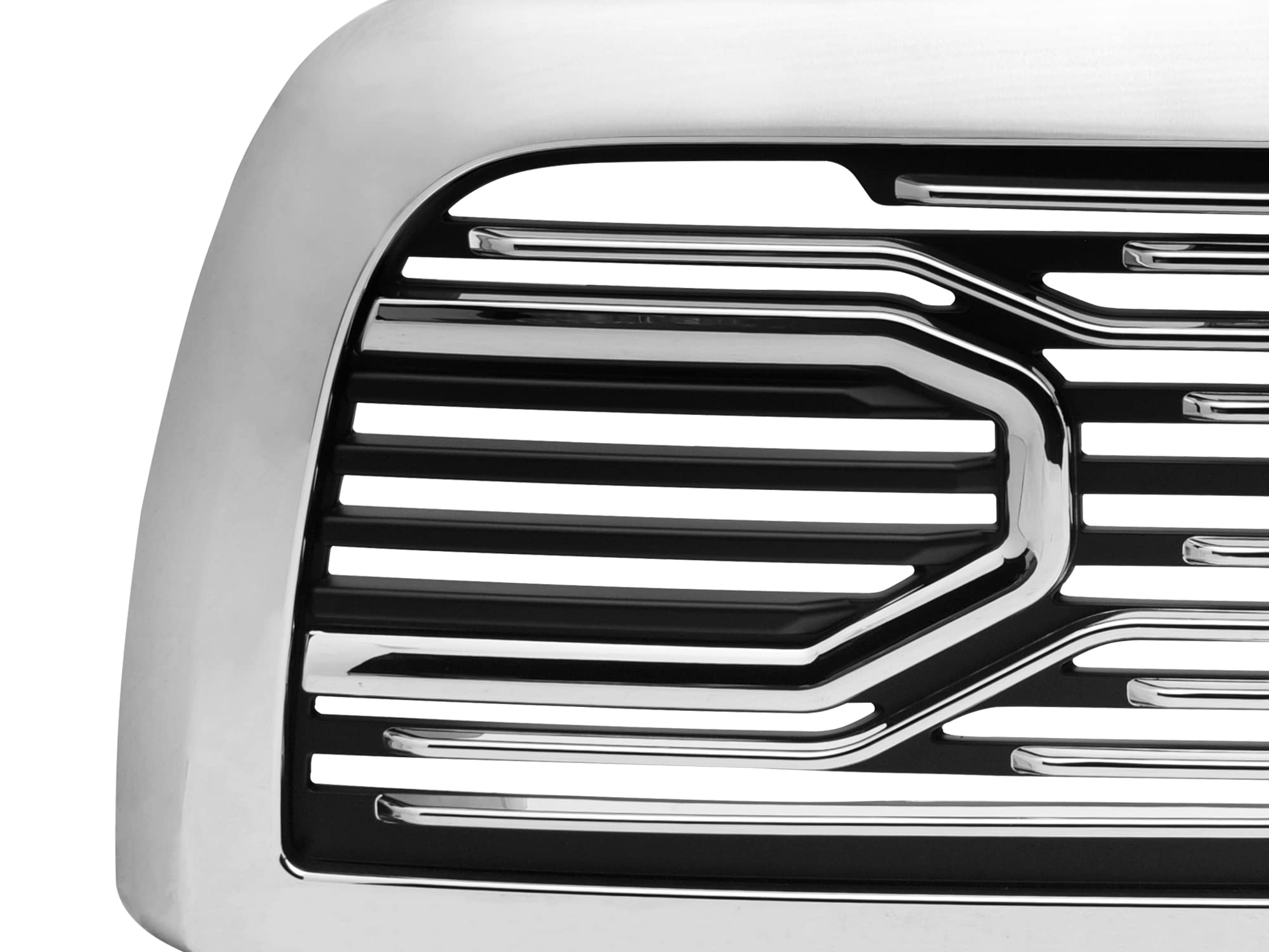 Big Horn Armordillo USA 7178434 Horizontal Front Hood Grille - Chrome Fits 2010-2018 Dodge Ram 2500/3500/4500