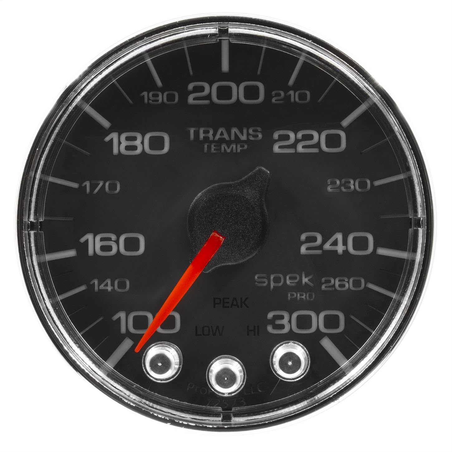 AutoMeter P346318 Water Temp Gauge (Spek-Pro 2 1/16", 300ºf, Stepper Motorwith Peak & Warn, Blk/Chrm, Spek-Pro)