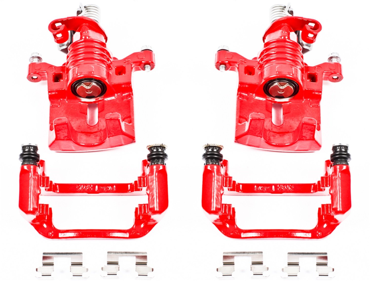 Power Stop Pair of High-Temp Red Powder Coated Rear Calipers for Buick Allure, Buick Lacrosse, Chevrolet Impala, Chevrolet Impala Limited, Pontiac Grand Prix [Model Specific]