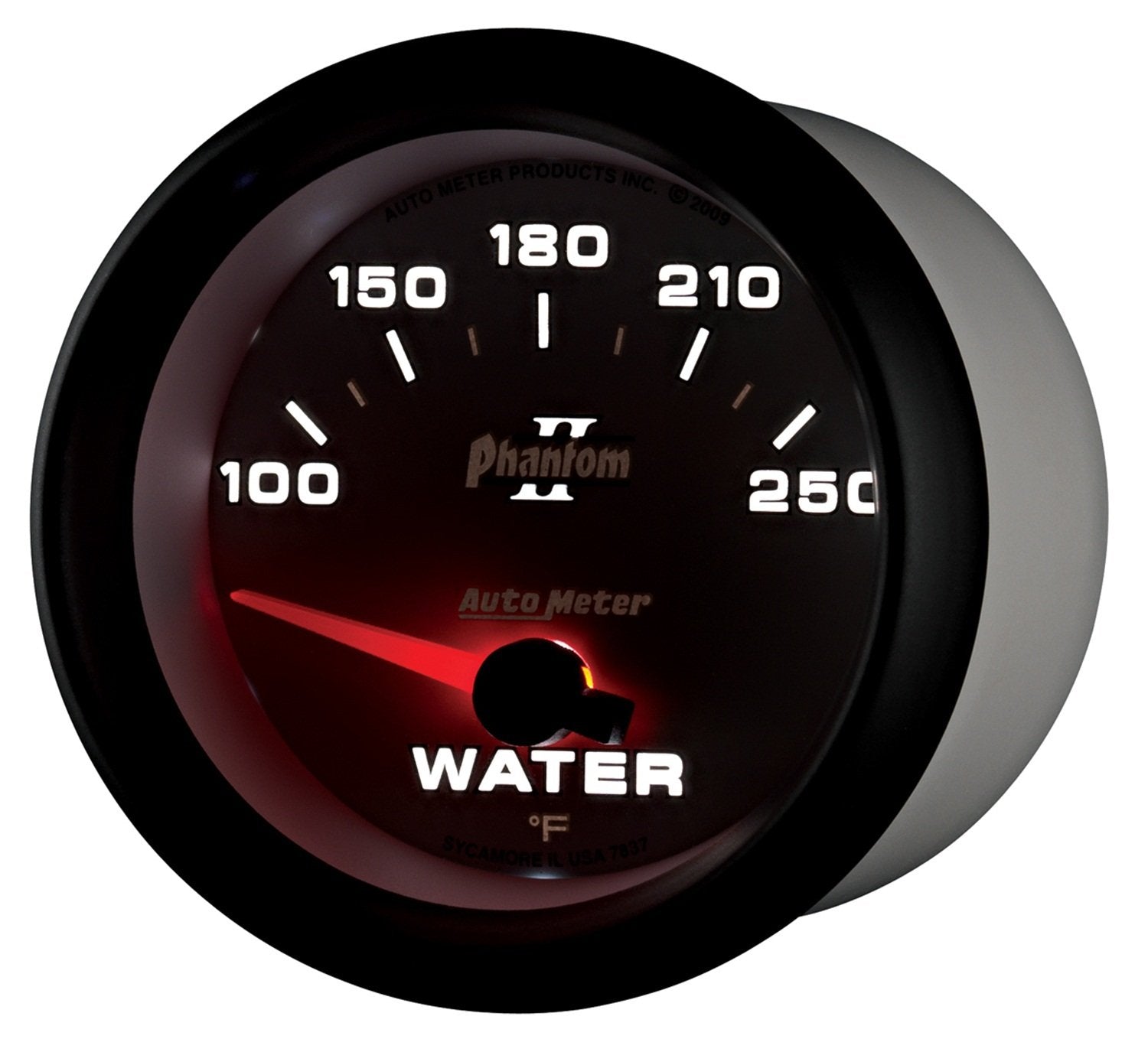 Auto Meter Phantom II 2-5/8" 100-250 Degree F Short Sweep Electric Water Temperature Gauge 7837