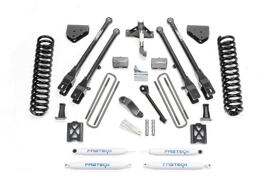 Fabtech 4 Link Lift System K2013 w/Performance Shocks 6 in. Lift w/o Factory Overload