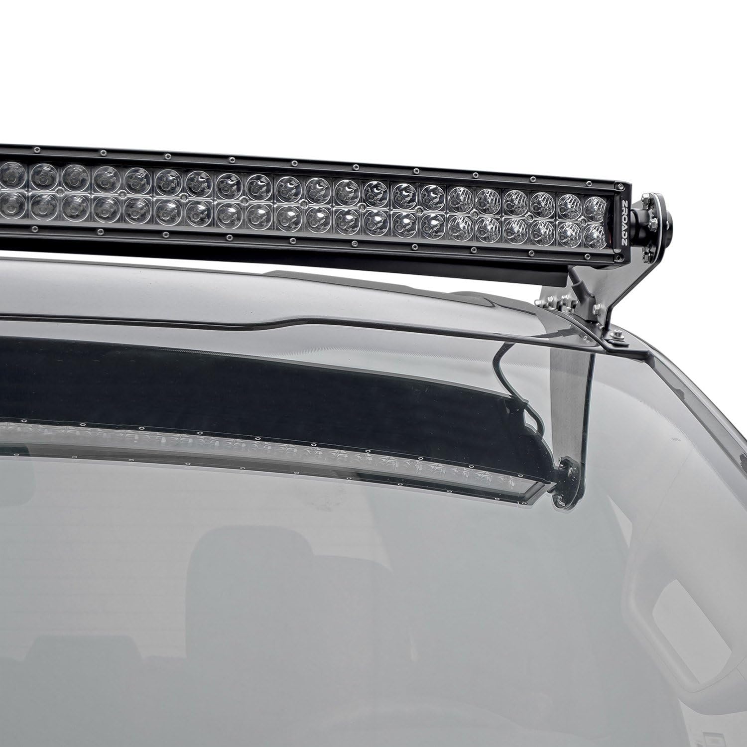 ZROADZ LED Bar Kit Front Roof Mounted - Compatible w/ 2017-2022 ALL Ford F-250, F-350, F-450, F-550 Complete Kit with Mounting Brackets, 52" Curved Zroadz Led bar & Wiring Harness- PN #Z335471-KIT