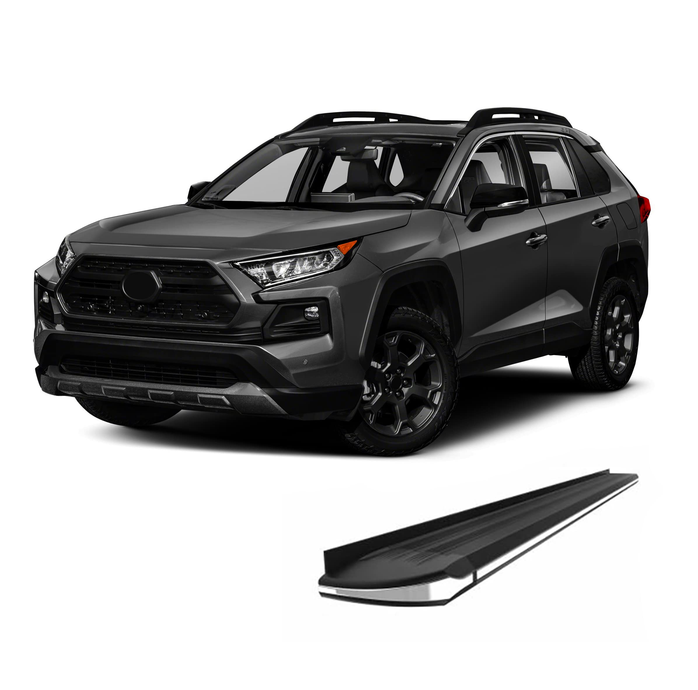 Exceed Black Horse Running Boards Compatible with 2019-2024 Toyota RAV4|2021-2024 Toyota Venza-EX-T370