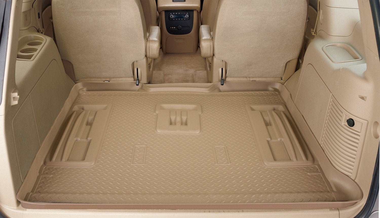Husky Liners Series Classic Style | 2009-2013 Ford Flex, 2005-2007 Ford Freestyle, 2008-2009 Ford Taurus X, 2010-2014 Lincoln MKT | Cargo Liner Behind 3rd Seat, Black | 23121
