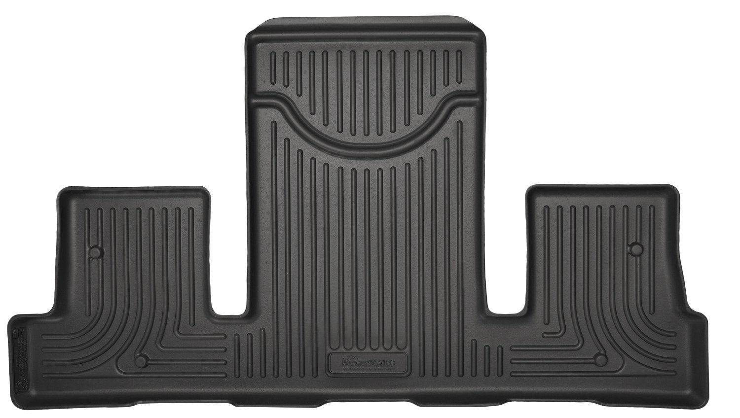 Weatherbeater Husky Liners Floor Mats | Fits 2008-2017 Buick Enclave; 2009-2017 Chevrolet Traverse; 2007-2017 GMC Acadia; 2007-2010 Saturn Outlook w/2nd Row Bucket Seats | 3rd Row, 1-pc Black - 19221