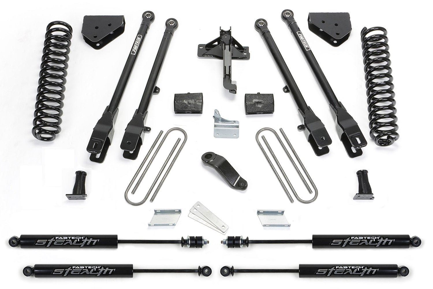 Fabtech 4 Link Lift System K2120M w/Stealth Monotube Shocks 6 in. Lift
