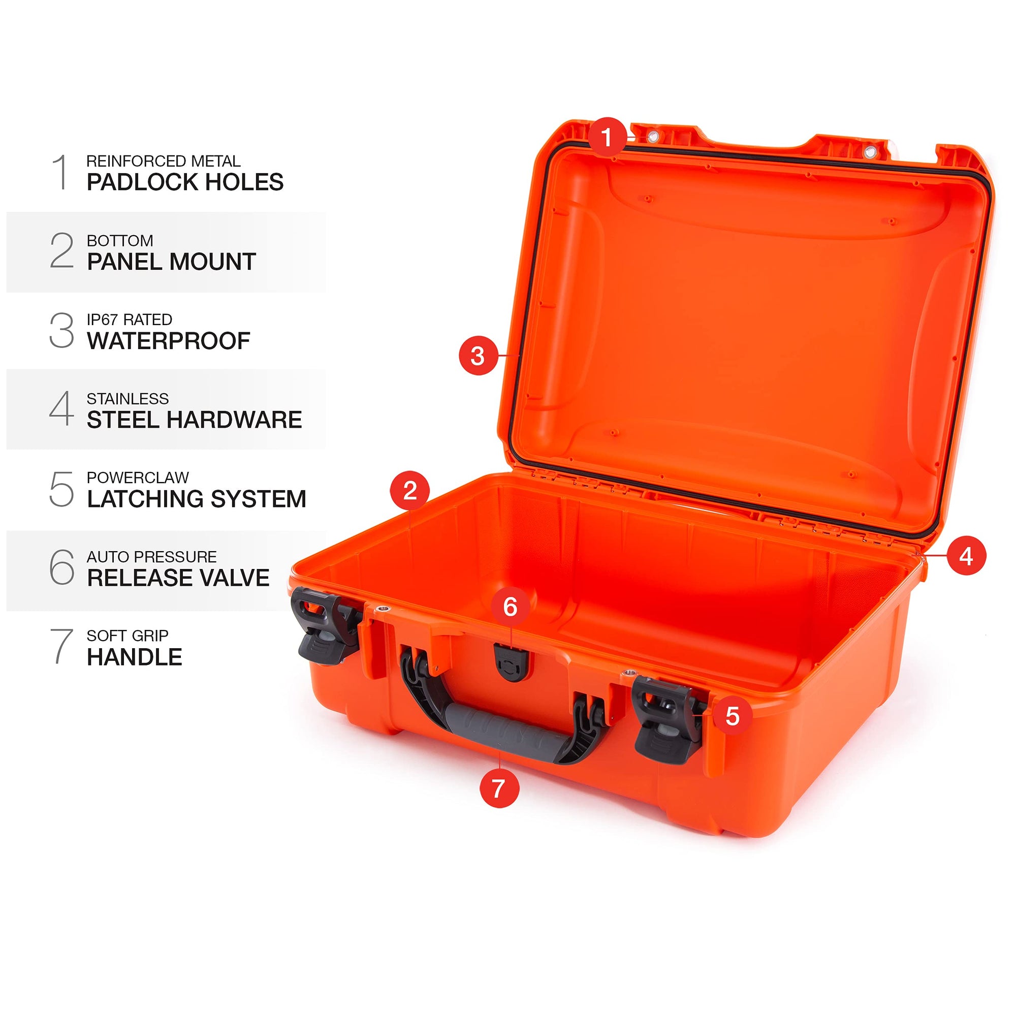 Orange Nanuk 940 Waterproof Hard Case