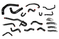 HPS Silicone Black Radiator and Heater Hose Kit Coolant Compatible for 1990-1991 Toyota 4Runner 3.0L V6 with Rear Heater Left Hand Drive, 57-2191-BLK