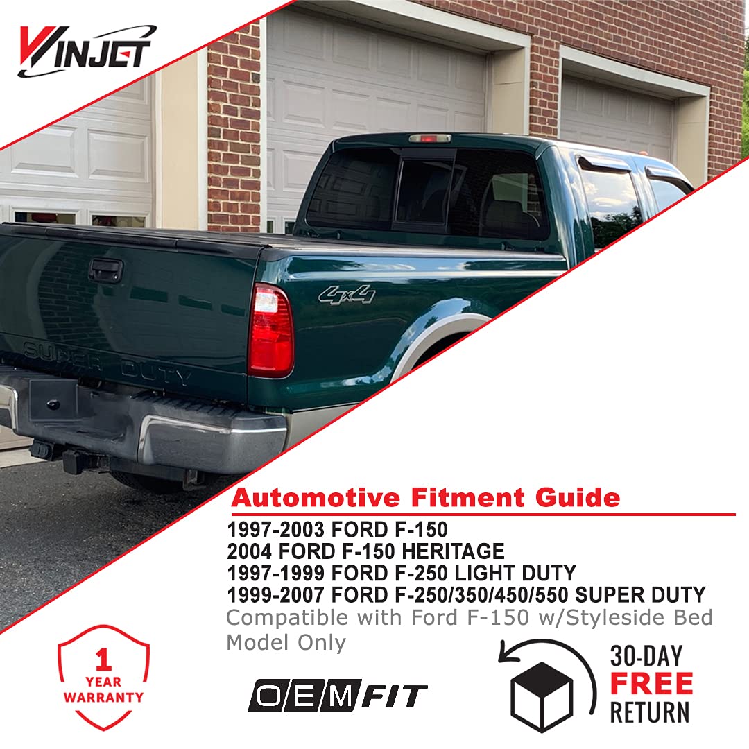 Tail Lights Winjet For 1997-2003 Ford F-Series F150 (Fits Styleside Models ONLY),2004 F150 Heritage, 1999 2000 2001 2002 2003 2004 2005 2006 2007 F250 F350 F450 F550 Super Duty Pickup Truck Taillights