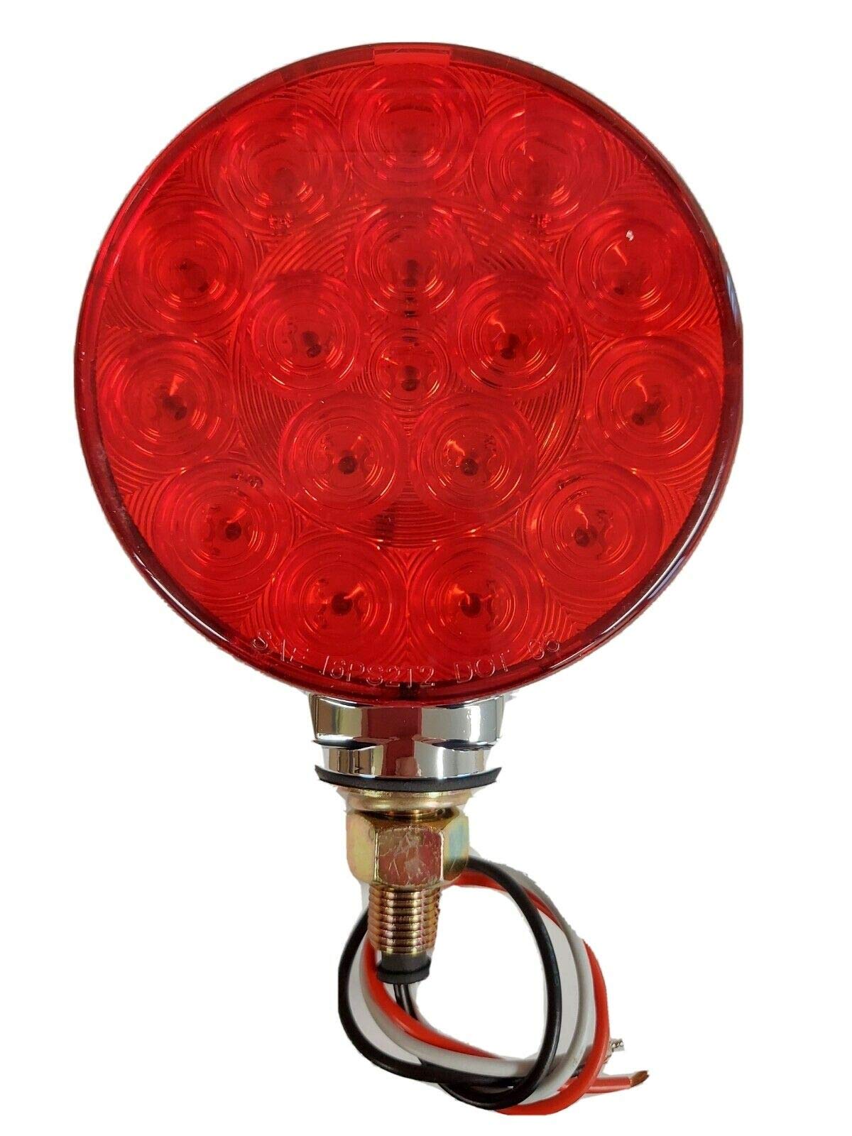 Custer 4" LED Red/Amber CPL4RA-DC Pedestal Light, 42 LEDs
