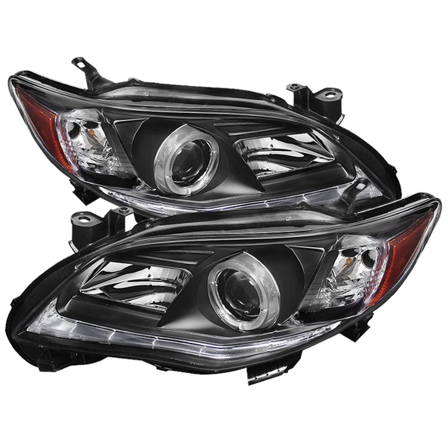 Toyota Corolla 11-13 Spyder 5074263 Projector Headlights - Halogen Model Only (Not Compatible With Xenon/HID Model) - DRL LED - Black