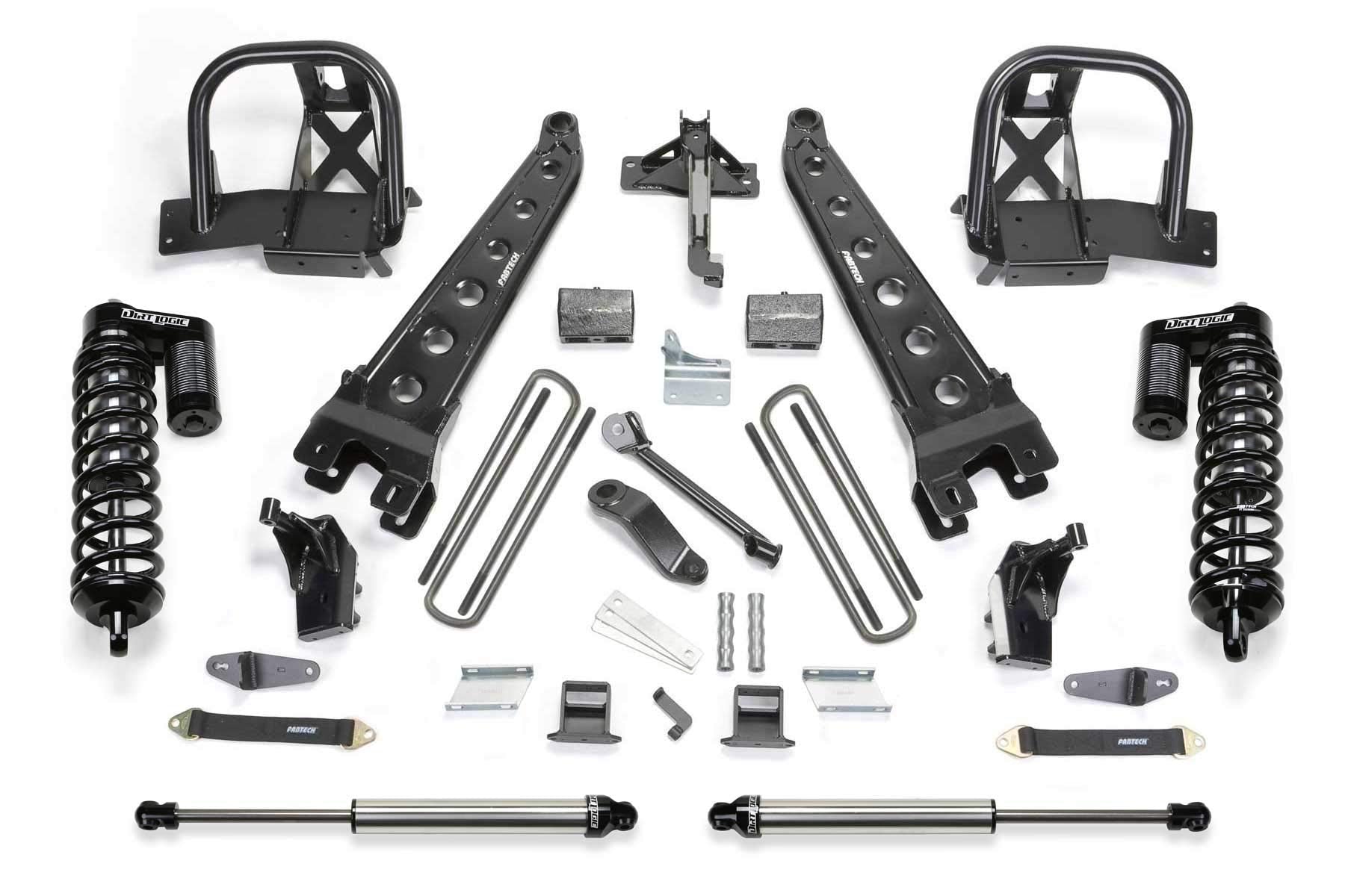Fabtech 6" 4WD RAD ARM SYS W/DLSS 4.0 C/O& RR DLSS 2011-13 FORD F450/550 10 LUG